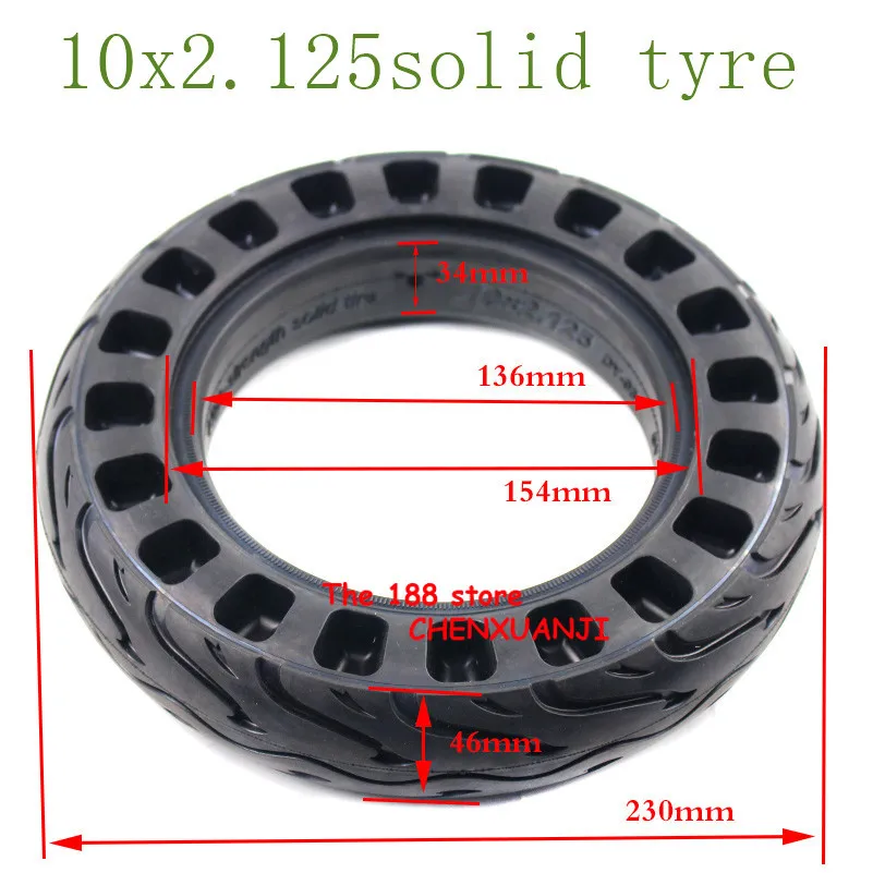 Новый дизайн шины для электроскутера 10x2 125 твердые 10*2 8/10 дюймов аксессуары |