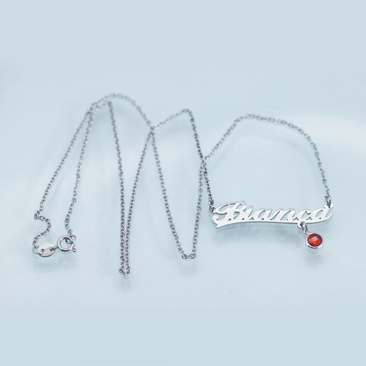 316 Stainless Steel Jewelry Custom Woman Gift Girls Glass Birthstone English Name Pendant Necklace | Украшения и аксессуары