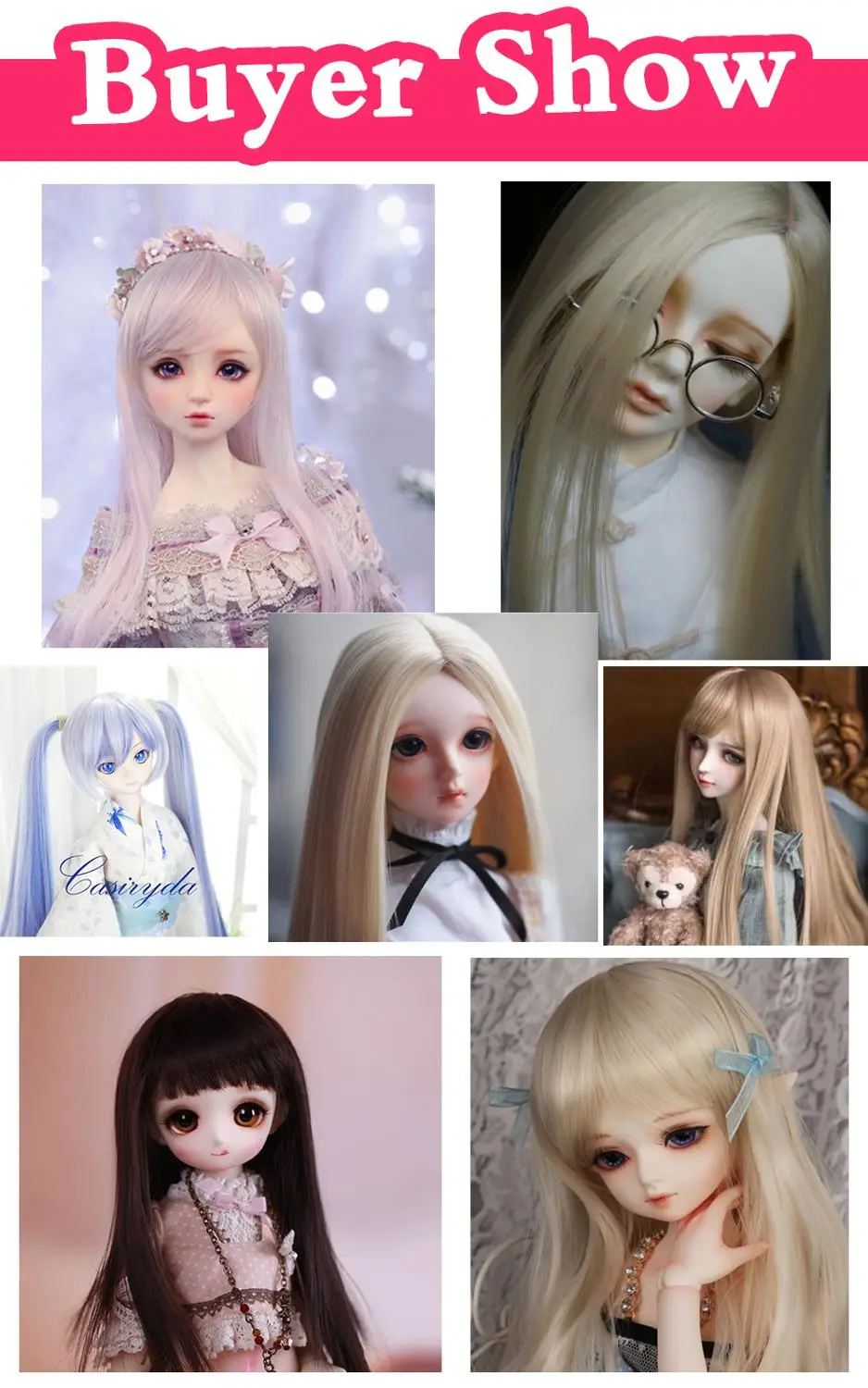 1 шт Высокое Температура волокна 25 см * 100 постепенное Цвет BJD кукла парики DIY