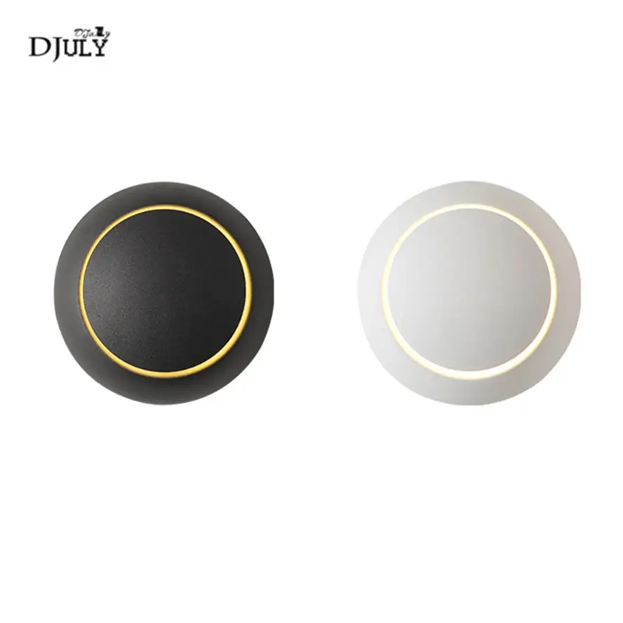 Круглый светодиодный настенный светильник в скандинавском стиле дизайнерская