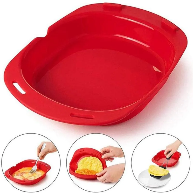 

Microwave Oven Silicone Omelette Mold Tool Egg Poacher Cake Biscuit Baking Tray Egg Roll Maker Cooker Kitchen Cooking Supplies