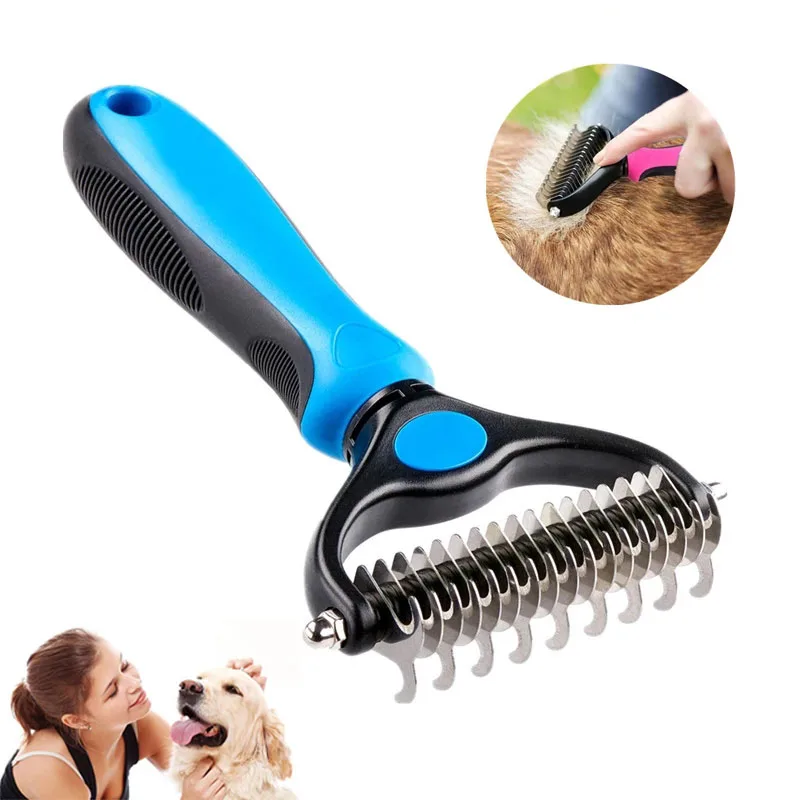 

Removal Comb for Dogs Cat Pet Fur Knot Cutter Pet Cat Hair Brush One/Double Side Pet Products Dog Grooming Shedding Tools