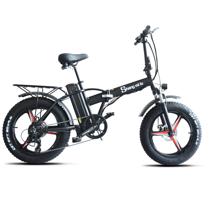 Günstig Sheng Milo Elektrische Fahrrad Ebike 48V500W Elektrische Mountainbike Elektrische Faltrad 4,0 Fett Reifen 48V15AH Lithium-batterie