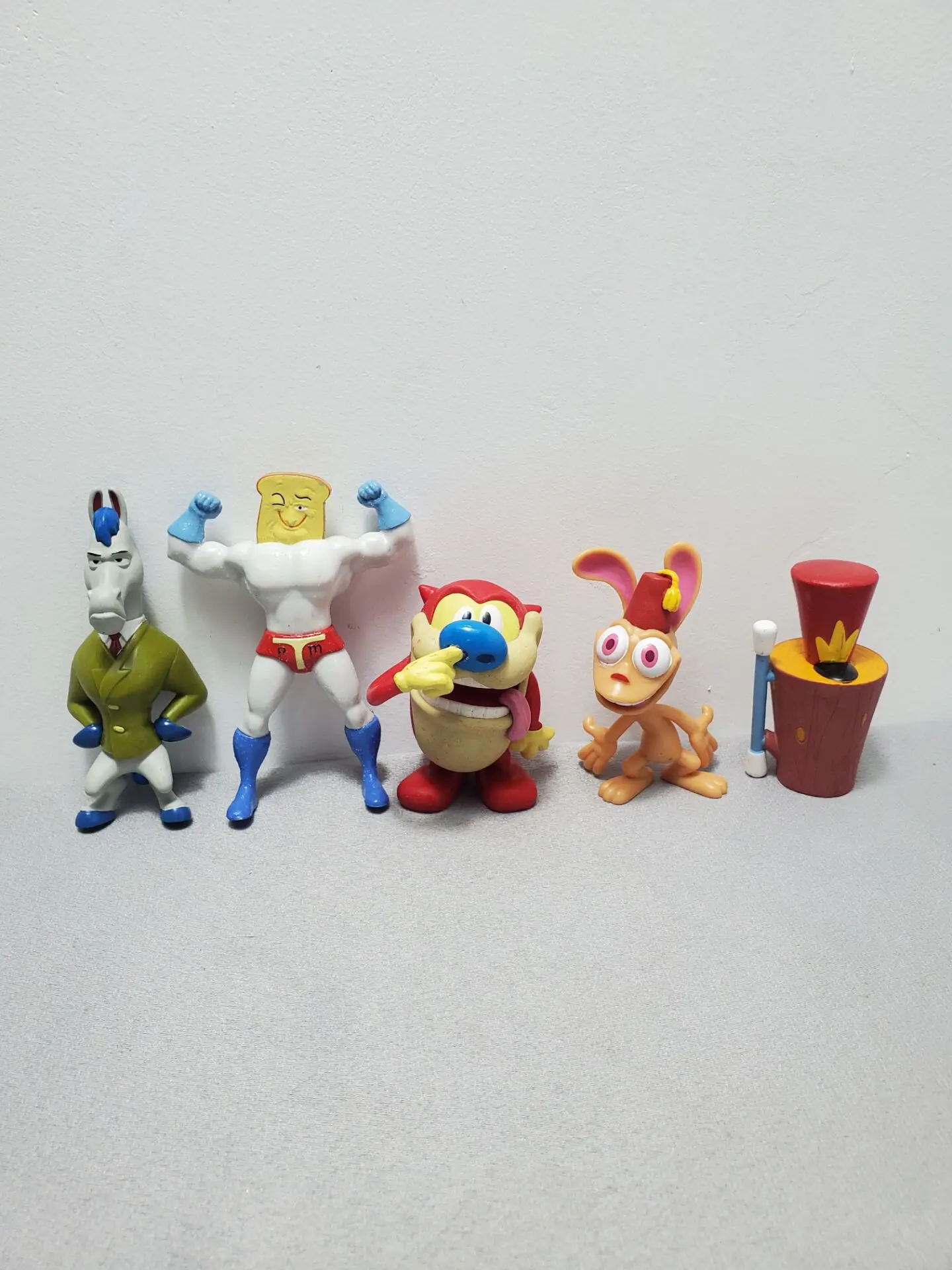 Фигурки героев аниме kawaii navidad Ren & Stimpy, коллекционные фигурки, модель на Хэллоуин, Рождество, подарок для детей, игрушки, 5 шт.