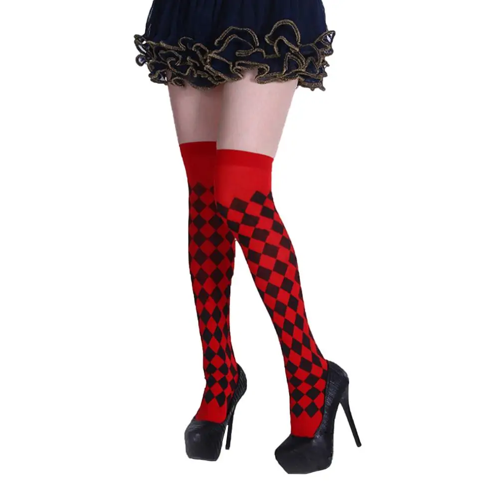 Носки с символикой аниме длинные носки в клетку эластичные леггинсы колготки
