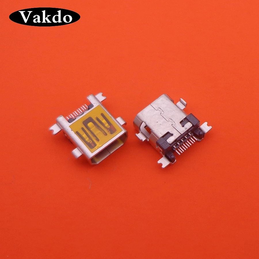 10 шт. мини 10-контактный гнездовой разъем USB с фиксатором контактов SMT типа PCB