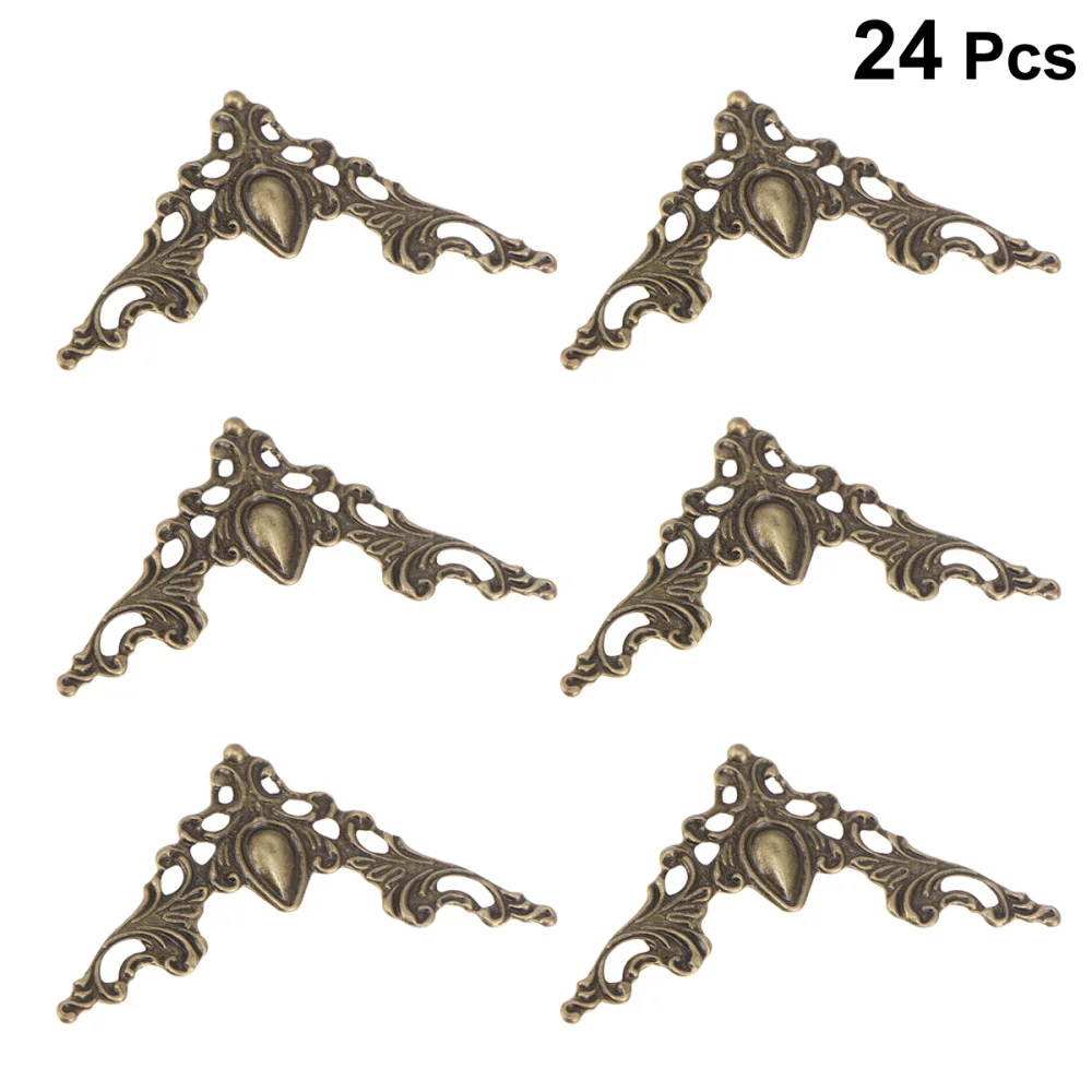 24 шт. Винтаж металлический книжный уголок протектор Коробка книга для альбомов