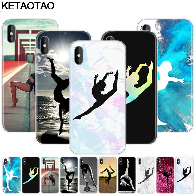 KETAOTAO гимнастический силуэт телефонные чехлы для iPhone 4S 5C SE 5S 6 6S 7 8 Plus X силиконовые