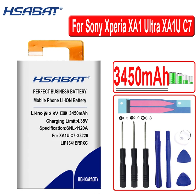 HSABAT 3450 мА/ч, LIP1641ERPXC Батарея для sony Xperia XA1 ультра XA1U C7 G3226 G3221 G3212 G3223