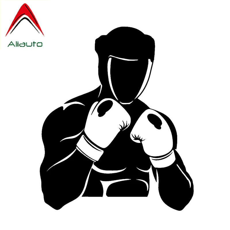 

Aliauto Personality Car Sticker Unique Boxing Gloves Gym Extreme Sports Decor Silhouette Reflective Decal Vinyl,14cm*12cm