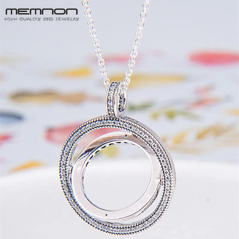 Memnon 2018 осеннее вращающиеся сердца ожерелье из стерлингового серебра 925 пробы
