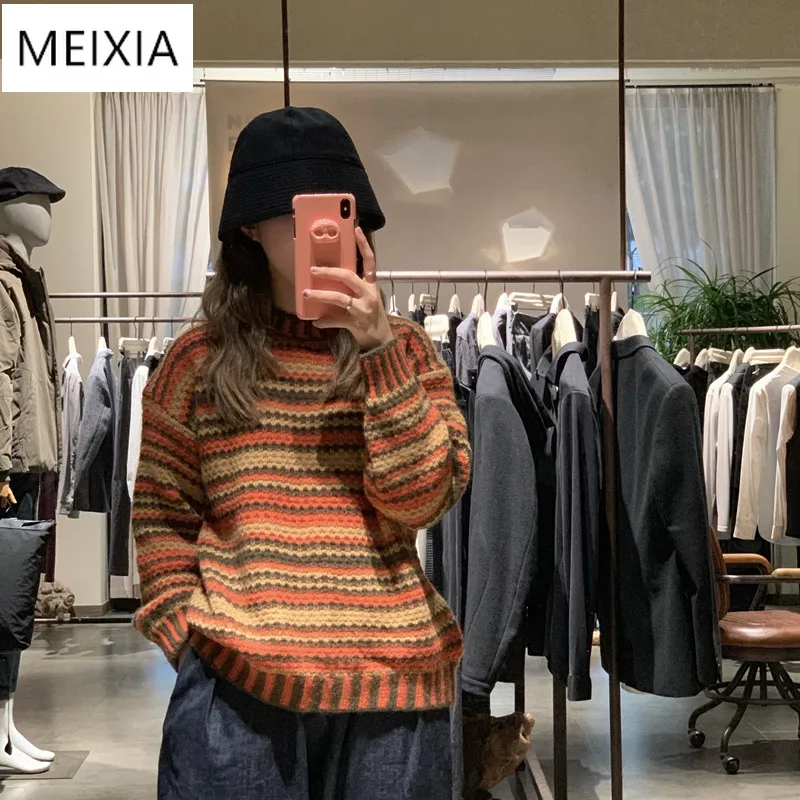 

Женская футболка с круглым вырезом в стиле ретро, одежда для детей, свитер с длинными рукавами для студентов прилив одежда трикотажный топ в...