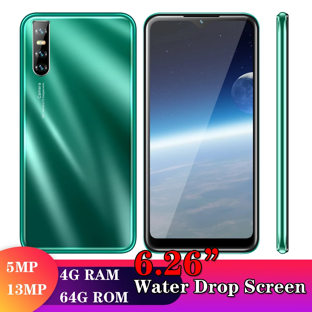 

Note 9s Global version smartphones 6.26" Water Drop Screen 4GB RAM 64GB ROM Android Mobile phones 13MP Face unlocked Celulares