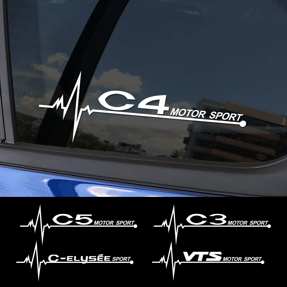 Наклейки на боковое окно автомобиля для Citroen C4 C1 C5 C3 C6 C-ELYSEE VTS Sport Racing Стайлинг