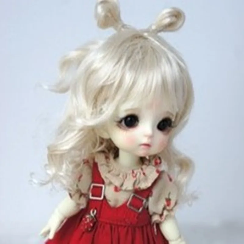 

BJD accessories bjd wig light gold color for 5 to 6 inch head circumference