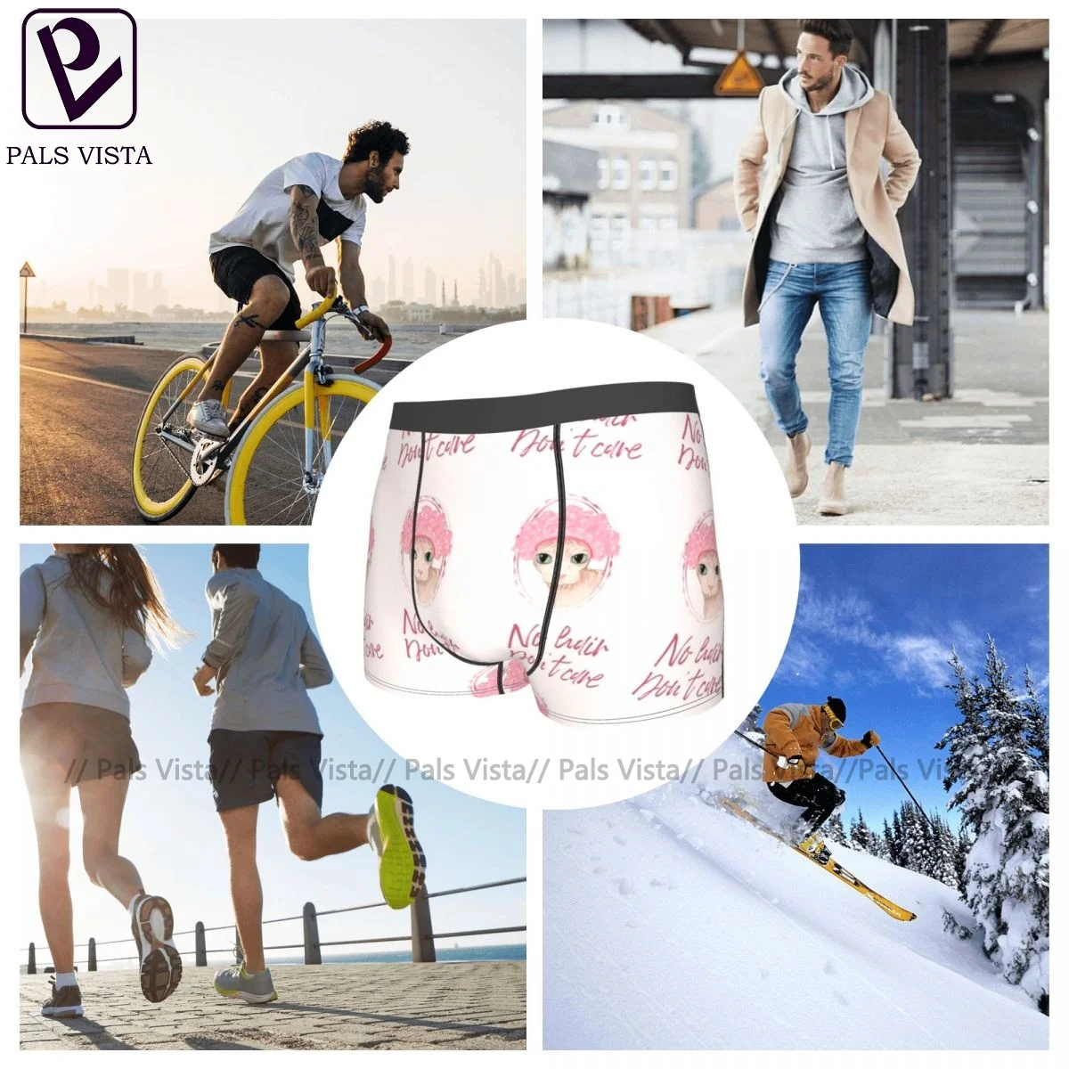 

Sphynx Cat Underwear Trenky Polyester Plain Trunk Man Sublimation Sublimation Boxer Brief