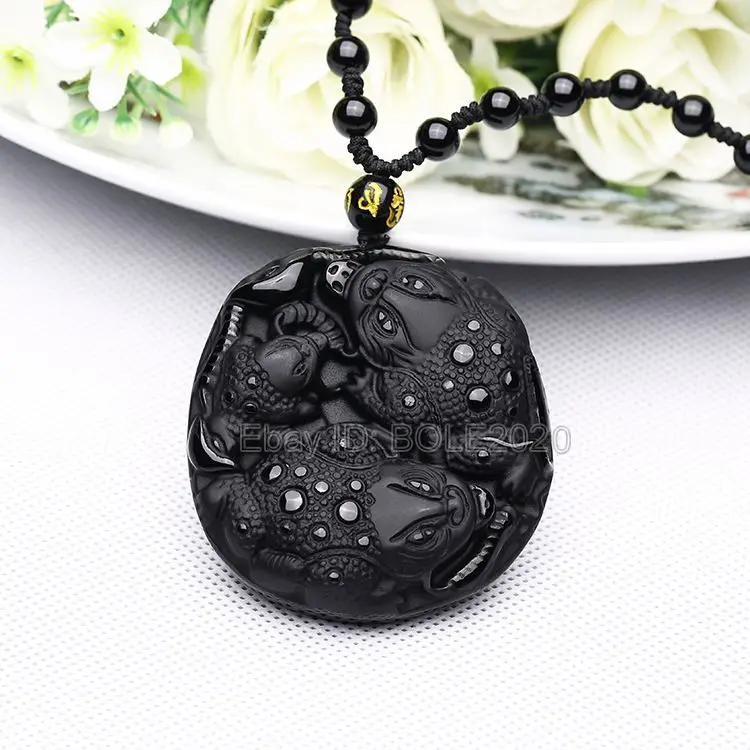 Бесплатная доставка 100% натуральный черный обсидиан ручной резной большой PiXiu Lucky