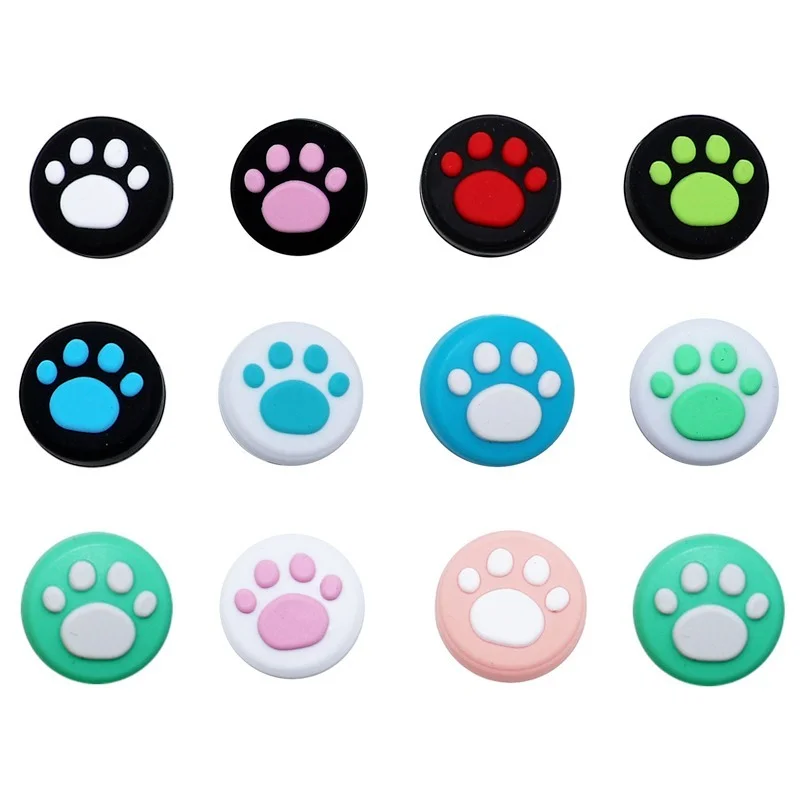 

4pcs Cat Paw Thumb Stick Grip Cap Cover For PS3 / PS4 / PS5 / Xbox One / Xbox 360 Controller Gamepad Joystick Case Accessories