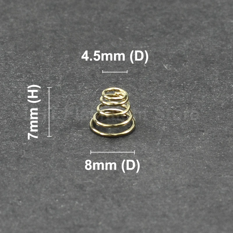 

8mm (D) x 7mm (H) Gold Plated Spring (10 pcs)