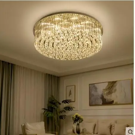 Хрустальная лампа для гостиной потолочная круглая Современная Минималистичная