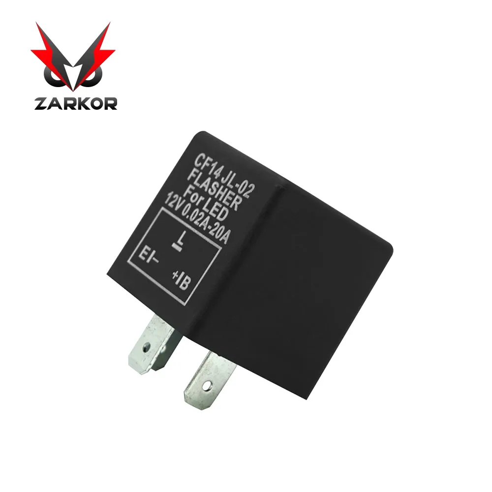 Zarkor 3 PIN Universal Adjustable Frequency LED Blinker Flasher Relay Fix Turn Signal Hyper Flash Issue CF14 12V 0.02-20A | Автомобили и