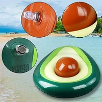 thick fruit swimming ring style adult inflatable avocado swimming ring swimming pool sea side swimming ring with ball