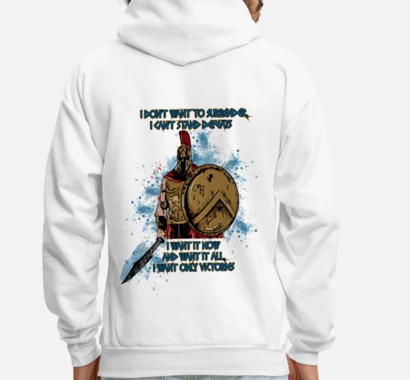 Спартанский воин мотивация для воинов и победителей унисекс Толстовка | Мужская