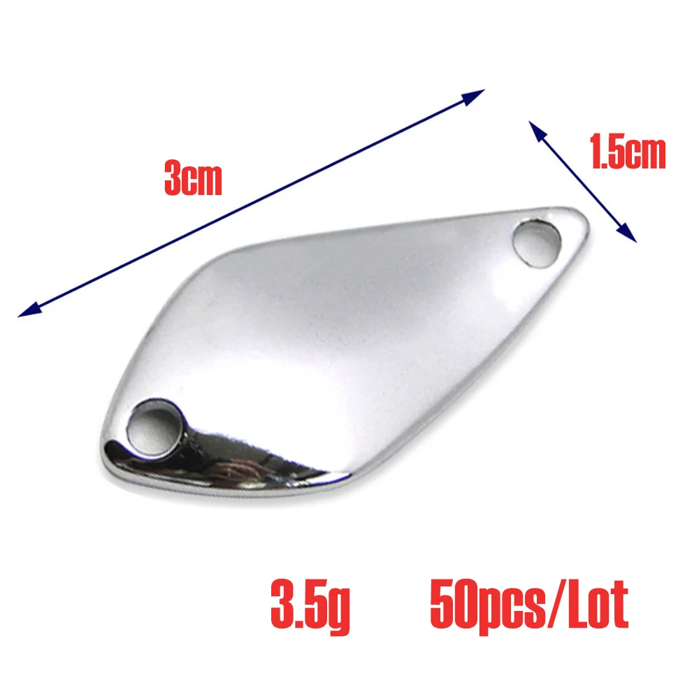 3.5g-- 50pcs Джерри, 50 шт в наборе, 1,8g 2,3g 2,5g 3,5g 5g рыболовные приманки пресноводный металлический жесткая наживка Неокрашенные Пустые форель блесна в форме ложки приманка блесна - Цвет: 3.5g-- 50pcs