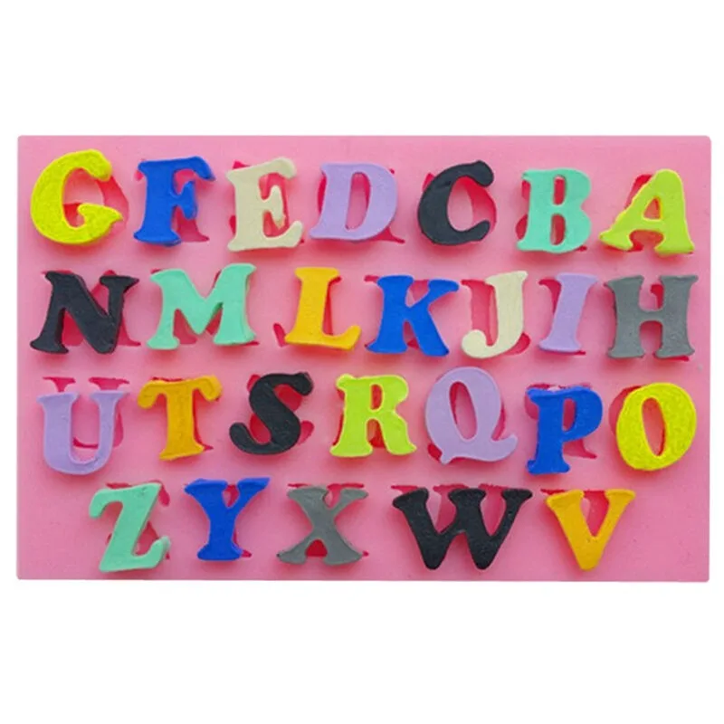 

New Arrival Delicate Lace Letters Alphabet Silicone Biscuit Cake Molds Fondant Cookie Mousse Chocolate Mold DIY Cake Decoration