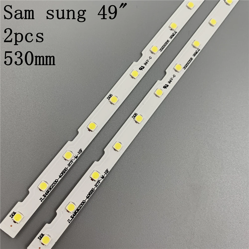 2pcs LED Backlight Strip for Samsung UE49NU7100 UE49NU7102 UE49NU7140U UE49NU7670 UE49NU7120U UE49NU7170U UN49NU7100 UE49NU7300