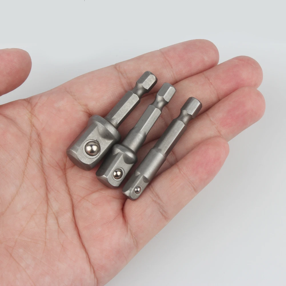 3 шт./компл. 1/4 &quot3/8&quot 1/2 &quotХромированная ванадиевая стальная розетка адаптер