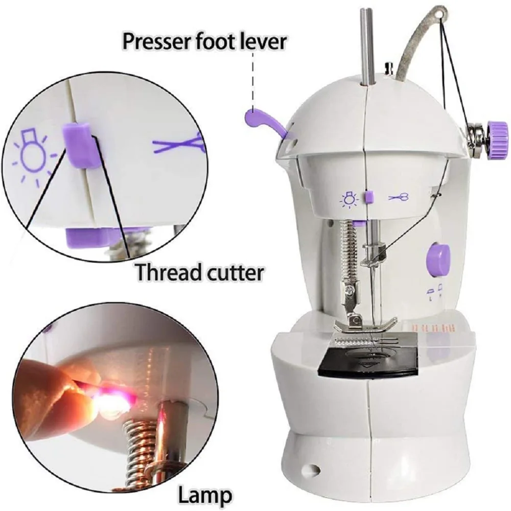 Мини Портативные Ручные Швейные машины шитье Рукоделие Беспроводная одежда