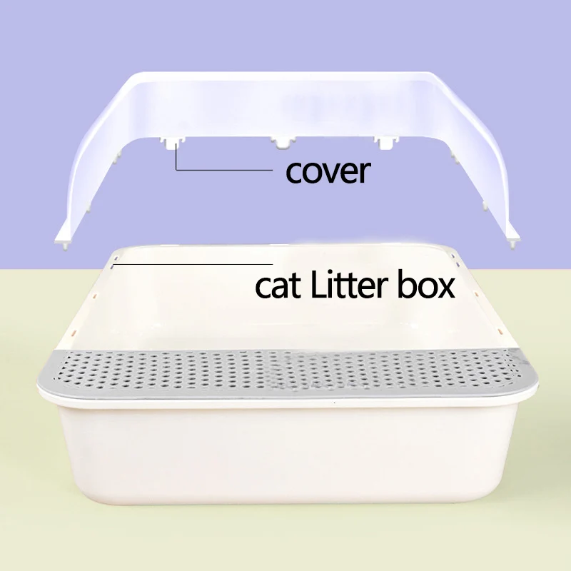 

Pet Products Cat Little Box Semi Closed Litter Sand Box Scoop Anti-Splash Portable Plastic Deodorant Sandpit Cat Supplies Bedpan