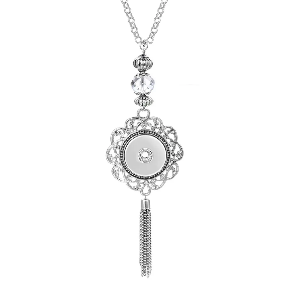 Новая оснастка ювелирные изделия богемное этническое ожерелье с кнопкой длинной