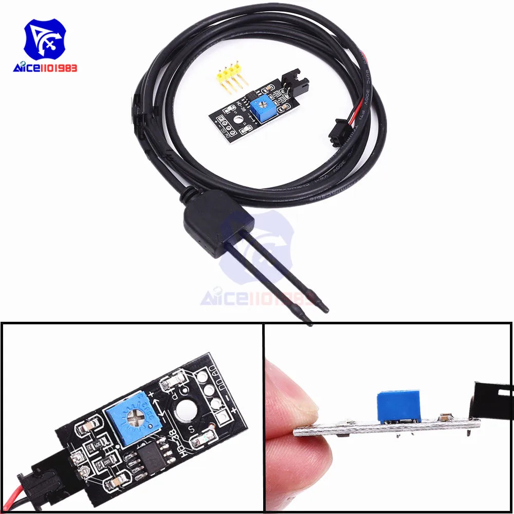 Diymore DC 3,3-12 в датчик влажности почвы тестер модуль потенциометра гигрометр датчик влажности Датчик зонд для Arduino