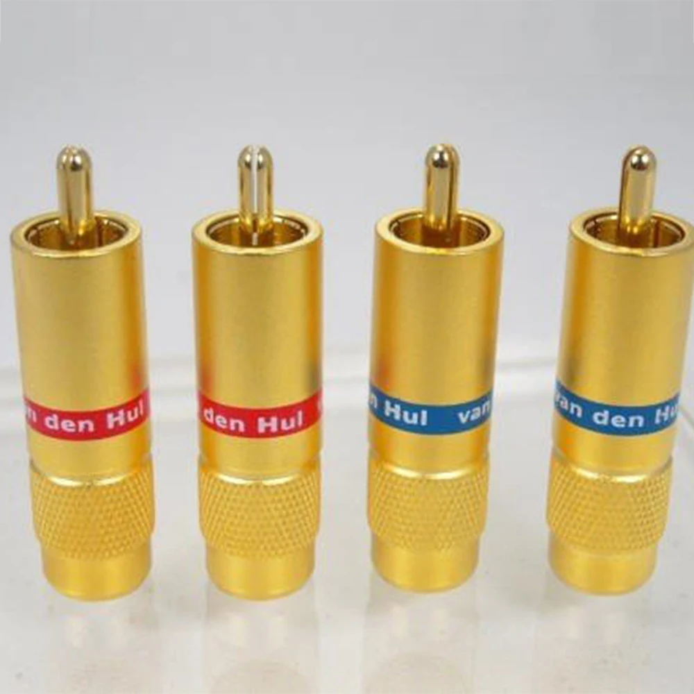 Hifi RCA штекер позолоченный Аудио разъем для динамика аудио соединение