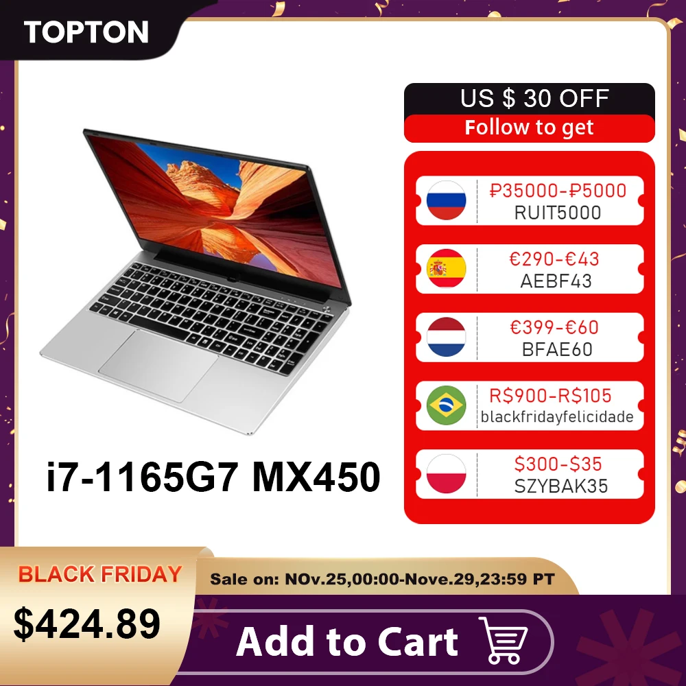 Ноутбук игровой 15 6 дюйма Intel i7 1165G7 i5 1135G7 MX450 2G Windows 10 | Компьютеры и офис