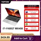 Ноутбук игровой, 15,6 дюйма, Intel i7 1165G7 i5 1135G7 MX450 2G Windows 10