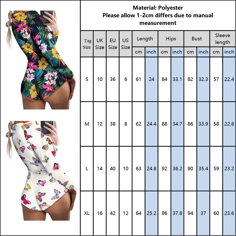 

Sale Women Floral Printed Deep V Neck Bodysuit Sexy Female Fashion Long Sleeve Romper Ladies Bodycon Playsuit Overalls D30