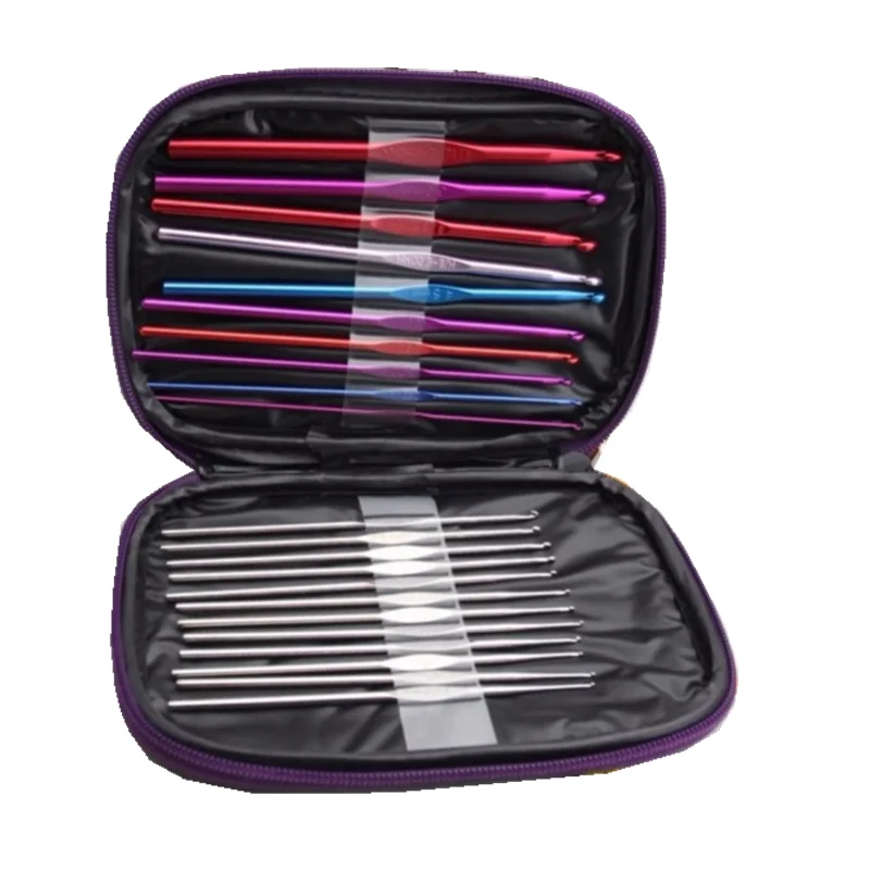 22 шт./комплект Алюминиевые крючки для вязания|crochet hooks needles|crochet set hookneedle crafts |