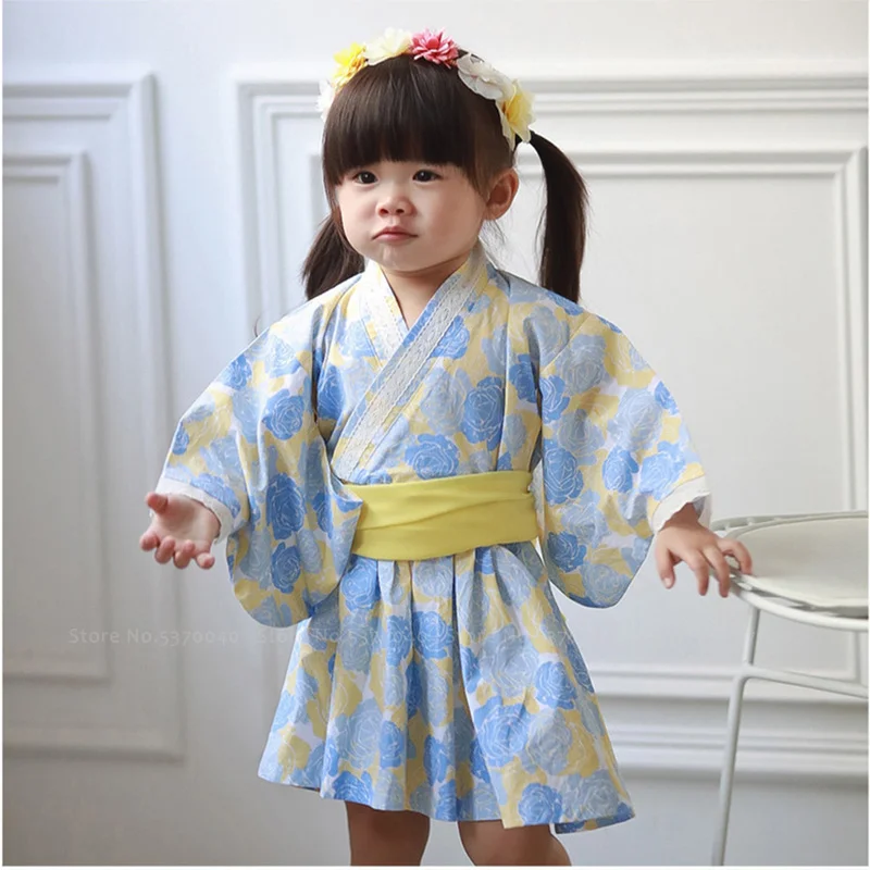 Кимоно для маленьких девочек комбинезоны в японском стиле каваи банный халат