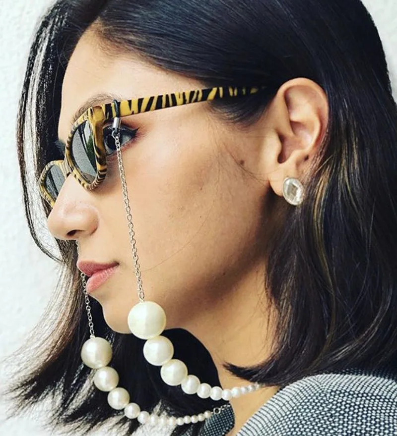 

New Korea Women Sunglasses Chains Imitation Pearls Beaded Eyeglasses Chains Strap Holder Neck Band Eyewear Non-slip Necklace