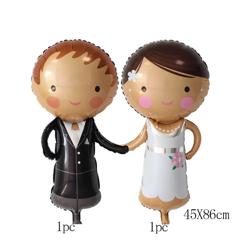 Свадебный воздушный шар из фольги для жениха невесты любви украшение Фата