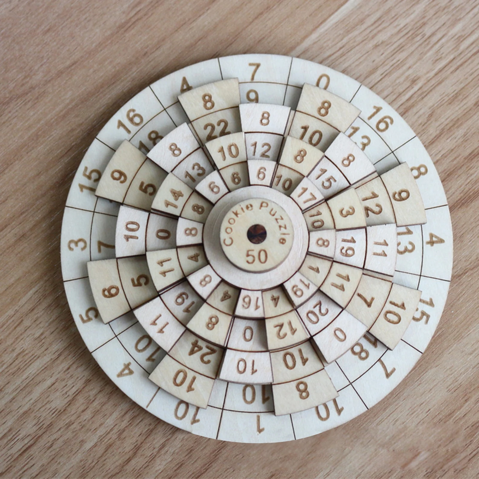 

Wooden 3D Puzzles Brain Teasers Toy Digital Turntable Adults Children Board Game Intelligence Development incredible