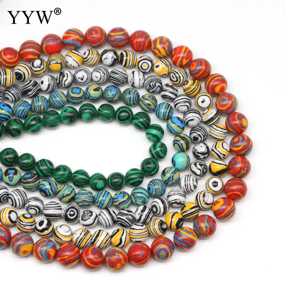 

Natural Malachite Spiral Loose Round Beads 4mm 6mm 8mm 10mm 12mm Vivid Malachite Beads for Jewelry Making Needlework 38cm Strand