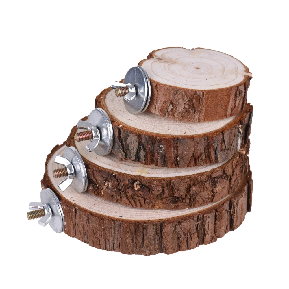 Аксессуары для птичьей клетки круглая деревянная монета прыгающая платформа