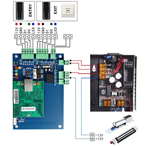 Wiegand TCP/IP Network Door Entry Access Control Panel Board Controller security solutions access System Free Software | Безопасность и