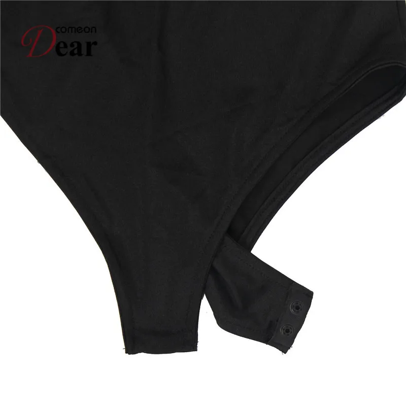 

Comeondear Plus Size Lace Bodysuit Mesh Sleeveless O Neck Rompers Women Jumpsuit Sexy Body Mujer See Through Combinaison RB80472