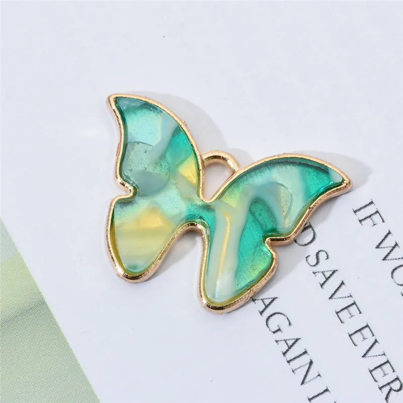 10 шт. эмалью Подвески кулон в виде бабочки которые можно сделать своими руками