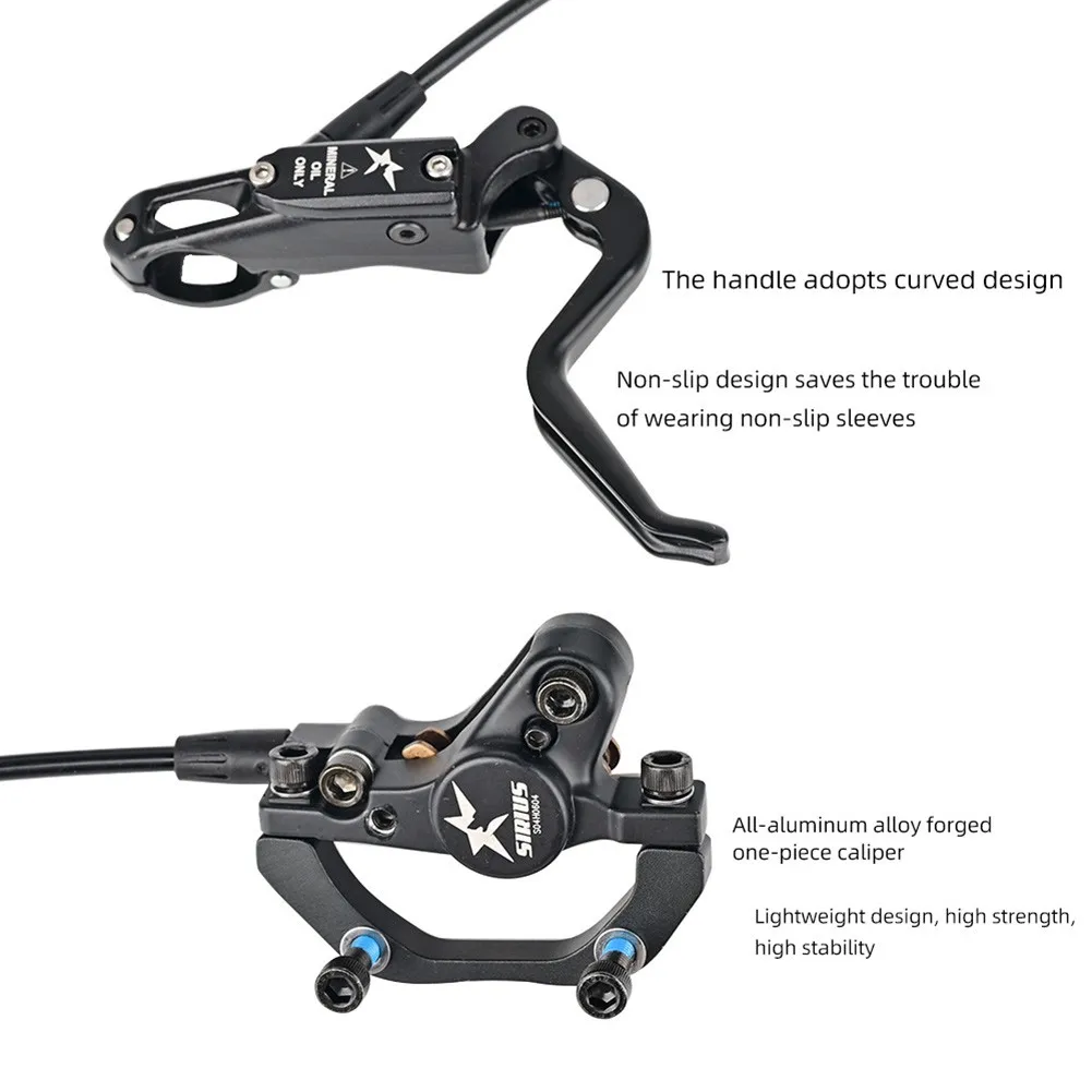 

1 Pair MTB Bike Hydraulic Disc Brake IS Post Mounting Left Front Right Rear Oil Disc Calipers Rotor Non-slip Two-way Brake Parts